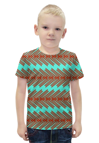Заказать детскую футболку в Москве. Футболка с полной запечаткой для мальчиков Красные линии от THE_NISE  - готовые дизайны и нанесение принтов.