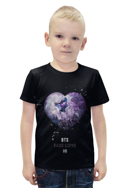 Заказать детскую футболку в Москве. Футболка с полной запечаткой для мальчиков Группа BTS от weeert - готовые дизайны и нанесение принтов.