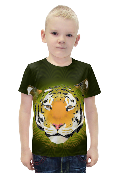 Заказать детскую футболку в Москве. Футболка с полной запечаткой для мальчиков Тигр  от ПРИНТЫ ПЕЧАТЬ  - готовые дизайны и нанесение принтов.