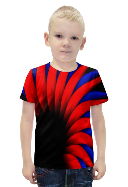 Заказать детскую футболку в Москве. Футболка с полной запечаткой для мальчиков Сине-красный от THE_NISE  - готовые дизайны и нанесение принтов.