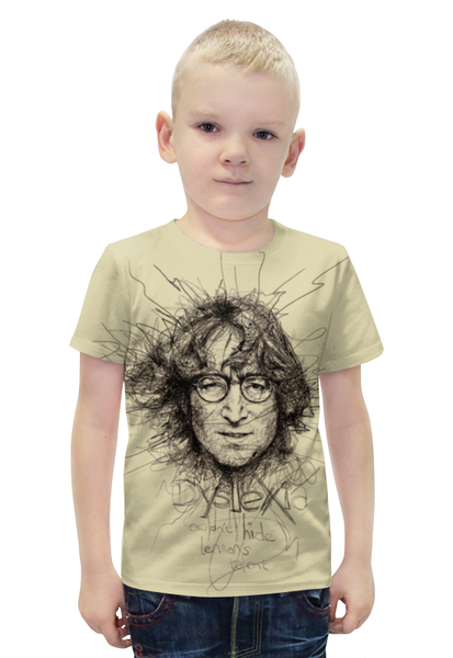Заказать детскую футболку в Москве. Футболка с полной запечаткой для мальчиков John Lennon (The Beatles) от Leichenwagen - готовые дизайны и нанесение принтов.