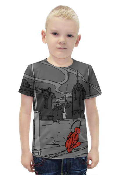 Заказать детскую футболку в Москве. Футболка с полной запечаткой для мальчиков Angel or Demon от Pinky-Winky - готовые дизайны и нанесение принтов.