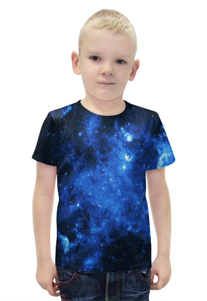 Заказать детскую футболку в Москве. Футболка с полной запечаткой для мальчиков Космические вспышки от THE_NISE  - готовые дизайны и нанесение принтов.
