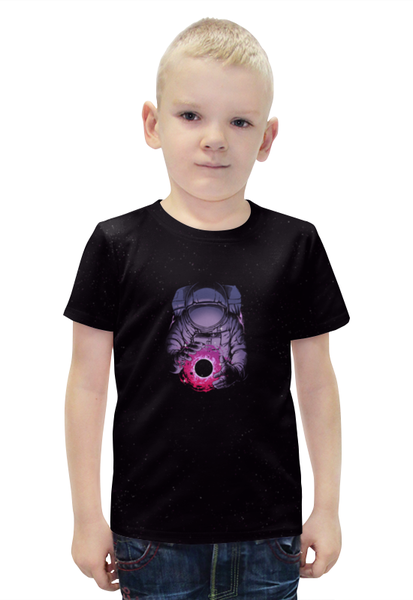Заказать детскую футболку в Москве. Футболка с полной запечаткой для мальчиков Карманная вселенная от ISliM - готовые дизайны и нанесение принтов.
