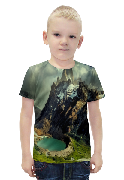 Заказать детскую футболку в Москве. Футболка с полной запечаткой для мальчиков Озеро от THE_NISE  - готовые дизайны и нанесение принтов.