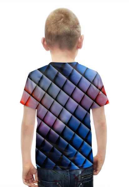 Заказать детскую футболку в Москве. Футболка с полной запечаткой для мальчиков Квадраты от THE_NISE  - готовые дизайны и нанесение принтов.