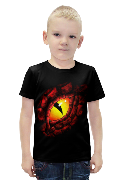 Заказать детскую футболку в Москве. Футболка с полной запечаткой для мальчиков Глаз Дракона от galaxy secret - готовые дизайны и нанесение принтов.