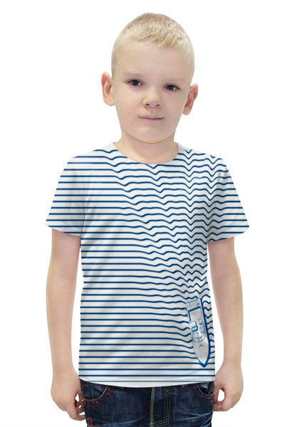 Заказать детскую футболку в Москве. Футболка с полной запечаткой для мальчиков Лодка  от ПРИНТЫ ПЕЧАТЬ  - готовые дизайны и нанесение принтов.
