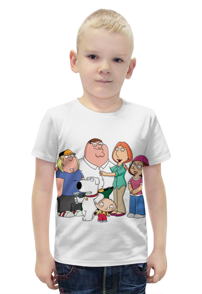 Заказать детскую футболку в Москве. Футболка с полной запечаткой для мальчиков гриффины от Y L - готовые дизайны и нанесение принтов.