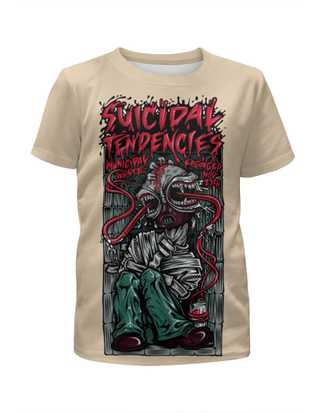 Заказать детскую футболку в Москве. Футболка с полной запечаткой для мальчиков Suicidal Tendencies band от Leichenwagen - готовые дизайны и нанесение принтов.