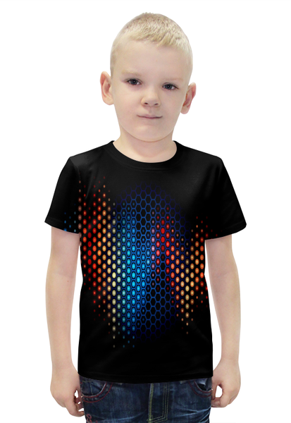 Заказать детскую футболку в Москве. Футболка с полной запечаткой для мальчиков Узор на черном от THE_NISE  - готовые дизайны и нанесение принтов.