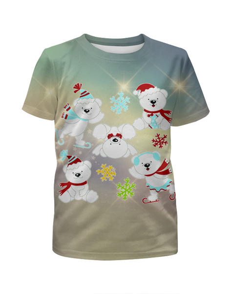 Заказать детскую футболку в Москве. Футболка с полной запечаткой для мальчиков Рождество от T-shirt print  - готовые дизайны и нанесение принтов.
