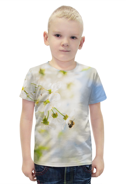 Заказать детскую футболку в Москве. Футболка с полной запечаткой для мальчиков Цветы от THE_NISE  - готовые дизайны и нанесение принтов.