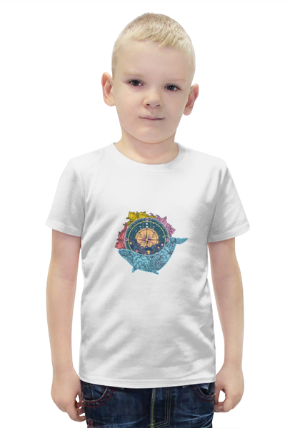 Заказать детскую футболку в Москве. Футболка с полной запечаткой для мальчиков Компас от THE_NISE  - готовые дизайны и нанесение принтов.
