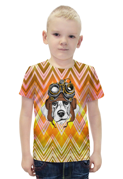 Заказать детскую футболку в Москве. Футболка с полной запечаткой для мальчиков Пес летчик от THE_NISE  - готовые дизайны и нанесение принтов.