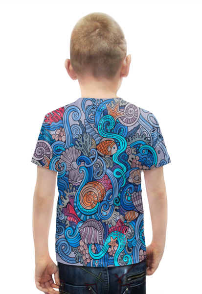 Заказать детскую футболку в Москве. Футболка с полной запечаткой для мальчиков Морской от THE_NISE  - готовые дизайны и нанесение принтов.