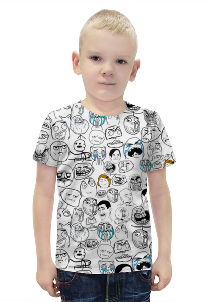 Заказать детскую футболку в Москве. Футболка с полной запечаткой для мальчиков Мемы  от DESIGNER   - готовые дизайны и нанесение принтов.