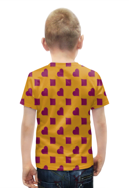 Заказать детскую футболку в Москве. Футболка с полной запечаткой для мальчиков Сердца и ромбы от THE_NISE  - готовые дизайны и нанесение принтов.