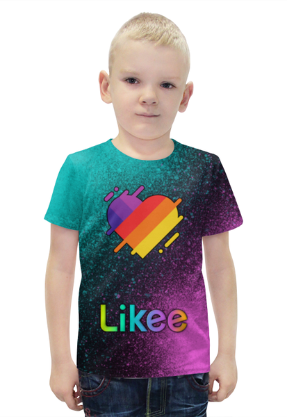 Заказать детскую футболку в Москве. Футболка с полной запечаткой для мальчиков Likee от weeert - готовые дизайны и нанесение принтов.