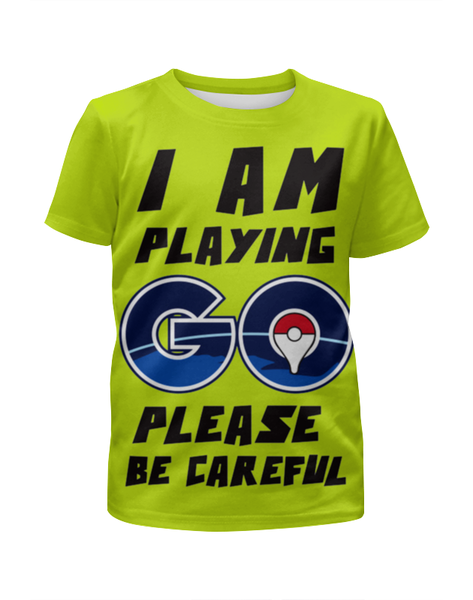 Заказать детскую футболку в Москве. Футболка с полной запечаткой для мальчиков Pokebol Go от ПРИНТЫ ПЕЧАТЬ  - готовые дизайны и нанесение принтов.