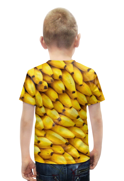 Заказать детскую футболку в Москве. Футболка с полной запечаткой для мальчиков Бананы 3D от Newprints - готовые дизайны и нанесение принтов.