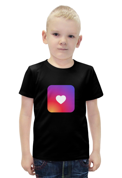 Заказать детскую футболку в Москве. Футболка с полной запечаткой для мальчиков Сердце от THE_NISE  - готовые дизайны и нанесение принтов.