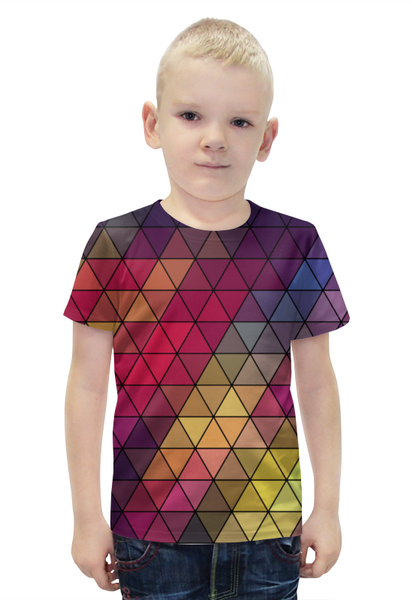 Заказать детскую футболку в Москве. Футболка с полной запечаткой для мальчиков Мозаика  от CoolDesign - готовые дизайны и нанесение принтов.
