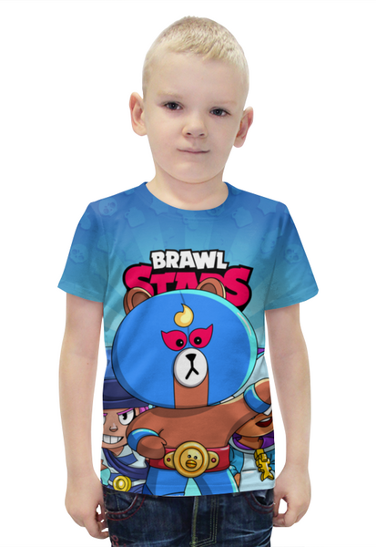 Заказать детскую футболку в Москве. Футболка с полной запечаткой для мальчиков BRAWL STARS EL BROWN от geekbox - готовые дизайны и нанесение принтов.
