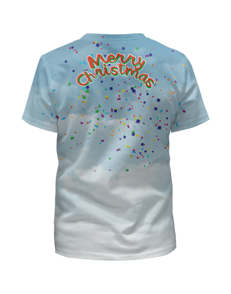 Заказать детскую футболку в Москве. Футболка с полной запечаткой для мальчиков Merry Christmas от balden - готовые дизайны и нанесение принтов.