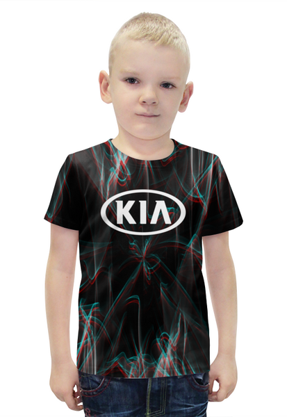 Заказать детскую футболку в Москве. Футболка с полной запечаткой для мальчиков Авто KIA от THE_NISE  - готовые дизайны и нанесение принтов.