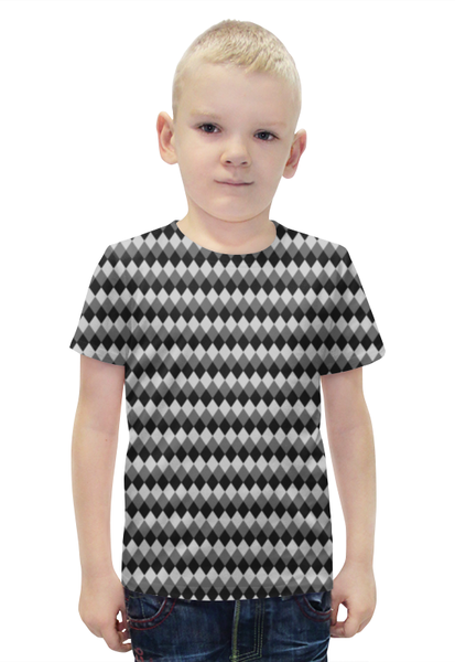 Заказать детскую футболку в Москве. Футболка с полной запечаткой для мальчиков Три оттенка серого от valezar - готовые дизайны и нанесение принтов.