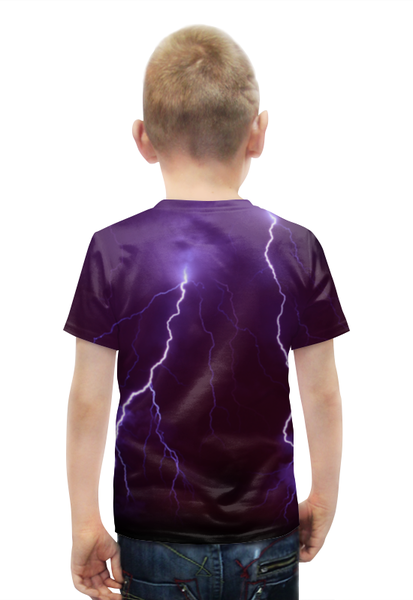 Заказать детскую футболку в Москве. Футболка с полной запечаткой для мальчиков молния от THE_NISE  - готовые дизайны и нанесение принтов.