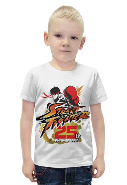 Заказать детскую футболку в Москве. Футболка с полной запечаткой для мальчиков Street Fighter от game-fan - готовые дизайны и нанесение принтов.