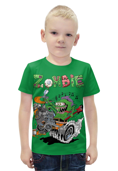 Заказать детскую футболку в Москве. Футболка с полной запечаткой для мальчиков Zombie  от ПРИНТЫ ПЕЧАТЬ  - готовые дизайны и нанесение принтов.