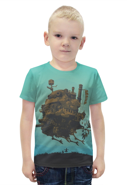 Заказать детскую футболку в Москве. Футболка с полной запечаткой для мальчиков Moving Castle от Антонио Венце - готовые дизайны и нанесение принтов.