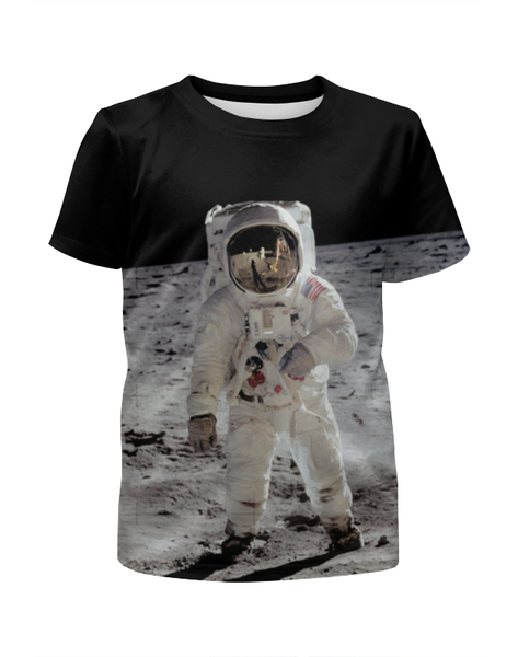 Заказать детскую футболку в Москве. Футболка с полной запечаткой для мальчиков Астронавт от inPrintio - готовые дизайны и нанесение принтов.