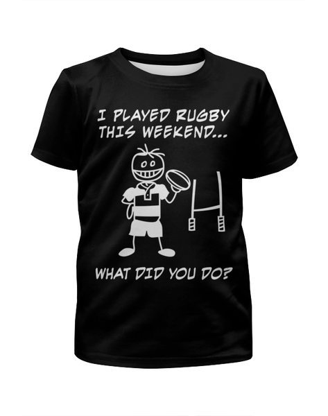 Заказать детскую футболку в Москве. Футболка с полной запечаткой для мальчиков Rugby weekend от rugby - готовые дизайны и нанесение принтов.