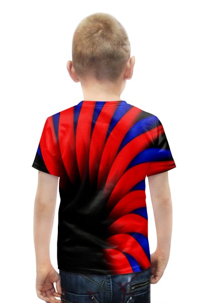 Заказать детскую футболку в Москве. Футболка с полной запечаткой для мальчиков Сине-красный от THE_NISE  - готовые дизайны и нанесение принтов.