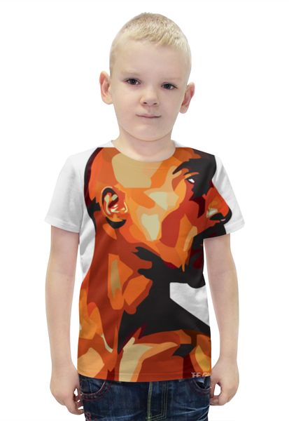 Заказать детскую футболку в Москве. Футболка с полной запечаткой для мальчиков Тупак Шакур  от thegallery - готовые дизайны и нанесение принтов.