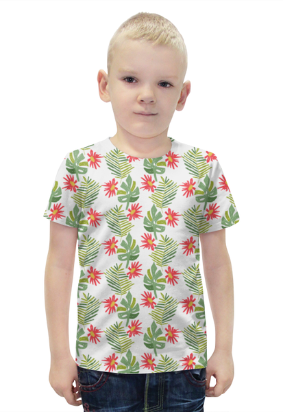 Заказать детскую футболку в Москве. Футболка с полной запечаткой для мальчиков тропики от THE_NISE  - готовые дизайны и нанесение принтов.