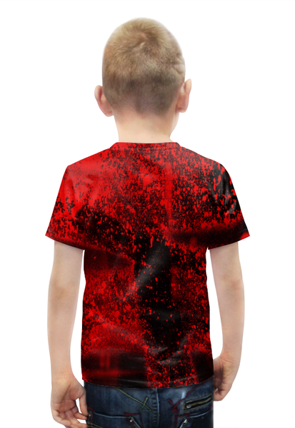 Заказать детскую футболку в Москве. Футболка с полной запечаткой для мальчиков Красные брызги от THE_NISE  - готовые дизайны и нанесение принтов.