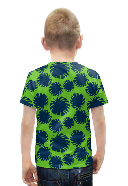 Заказать детскую футболку в Москве. Футболка с полной запечаткой для мальчиков Тропические листья от jb-project@yandex.ru - готовые дизайны и нанесение принтов.
