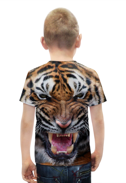 Заказать детскую футболку в Москве. Футболка с полной запечаткой для мальчиков Амурский тигр от nadegda - готовые дизайны и нанесение принтов.