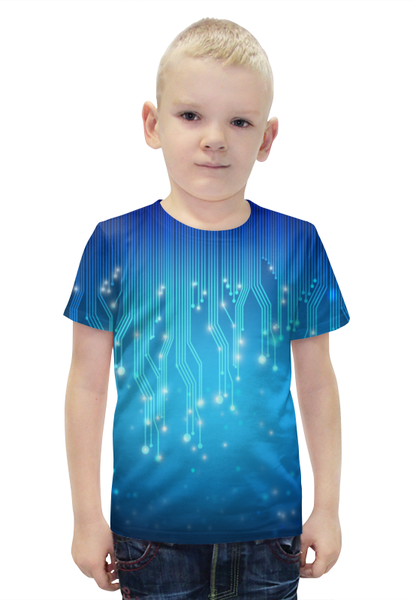 Заказать детскую футболку в Москве. Футболка с полной запечаткой для мальчиков Tehnology от THE_NISE  - готовые дизайны и нанесение принтов.