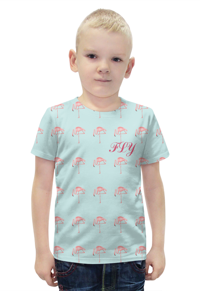 Заказать детскую футболку в Москве. Футболка с полной запечаткой для мальчиков Розовый полет от anomalica - готовые дизайны и нанесение принтов.