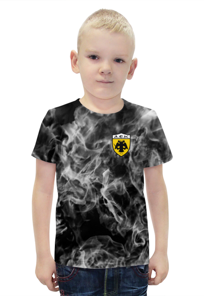 Заказать детскую футболку в Москве. Футболка с полной запечаткой для мальчиков AEK FC от THE_NISE  - готовые дизайны и нанесение принтов.