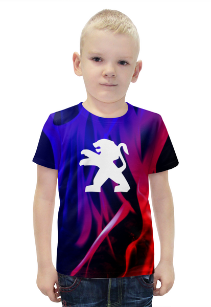 Заказать детскую футболку в Москве. Футболка с полной запечаткой для мальчиков Peugeot от THE_NISE  - готовые дизайны и нанесение принтов.