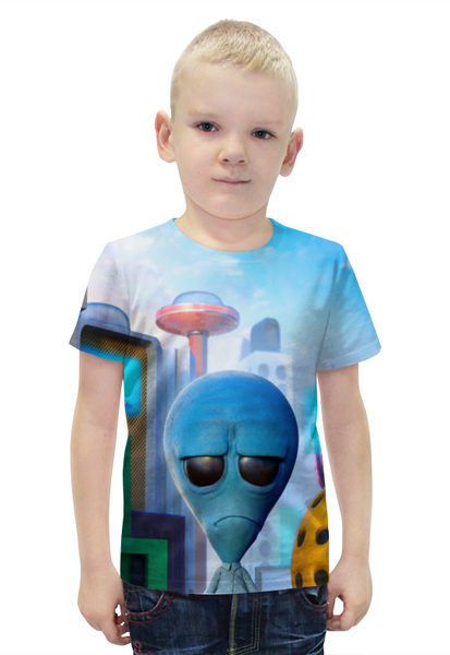 Заказать детскую футболку в Москве. Футболка с полной запечаткой для мальчиков Инопланетянин от Дана Столыпина - готовые дизайны и нанесение принтов.