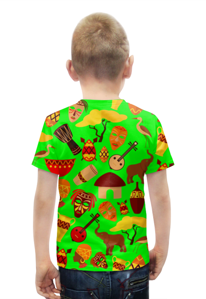 Заказать детскую футболку в Москве. Футболка с полной запечаткой для мальчиков Джунгли от icase - готовые дизайны и нанесение принтов.