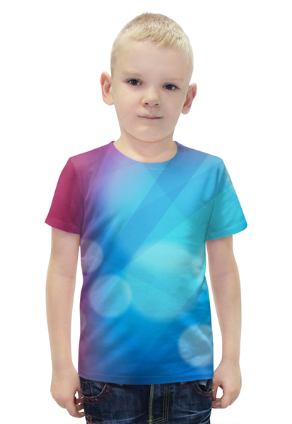 Заказать детскую футболку в Москве. Футболка с полной запечаткой для мальчиков  блики света от THE_NISE  - готовые дизайны и нанесение принтов.